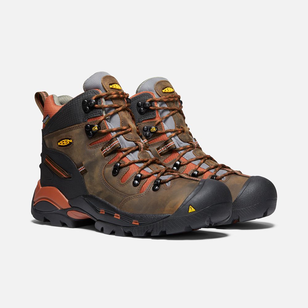 Keen Laarzen Heren Bruin - Pittsburgh 6\" (Soft Toe) - 96807-CJHI